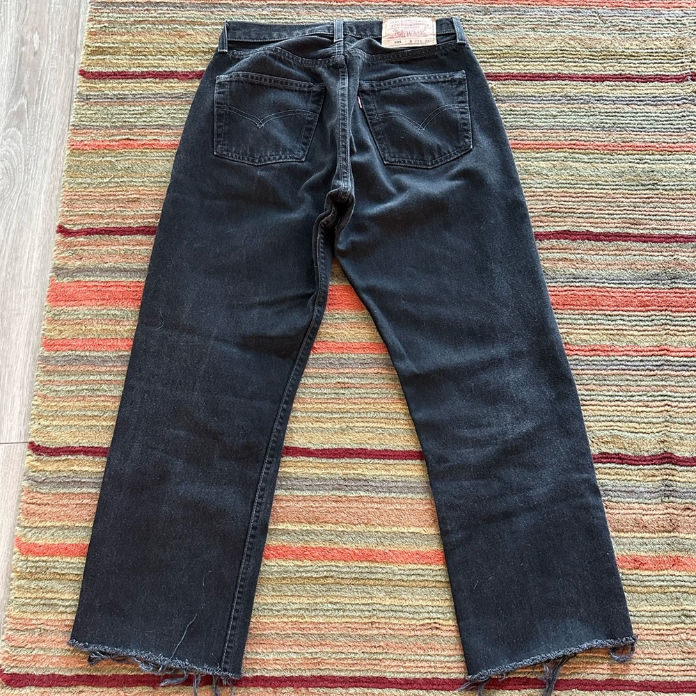 Vintage Levi's Black Cropped Ankle Jeans